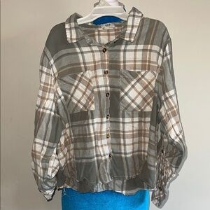 Plaid Button Down Kids Shirt